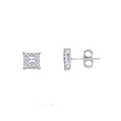Boucle d'oreille en or blanc 18 carats