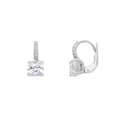 18 Karat Weissgold Ohrringe mit Zirkonia