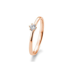 Bague solitaire Breuning en or blanc 18 carats avec 6 griffes - 41859640