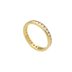 18 Karat Gold - 750 Memorie Ring mit Zirkonia