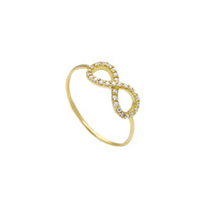 Bague infini en or 18 carats - 750