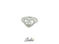 18K Weissgold Ring 5,3g mit 32 Diamanten