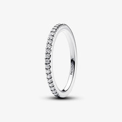 Pandora Band-Ring: Funkelnder, Cubic Zirkonia, Sterling-Silber