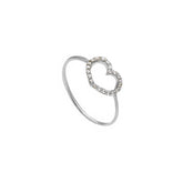 Bague coeur en or 18 carats - 750