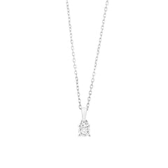 Facet Classic Express Eye Clean Weissgold Halskette