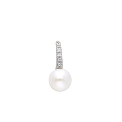 18 Karat Gold - 750 Süsswasserperlen mit Zirkonia Anhänger - 200626