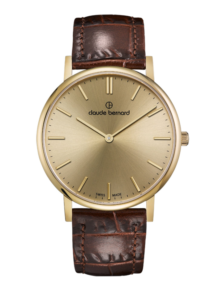 Claude Bernard Slim Line Herren Goldfarben 41 mm