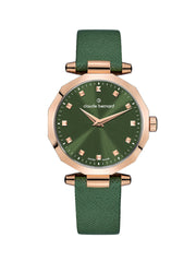 Claude Bernard Dress Code Damen Grün Roségold 29 mm