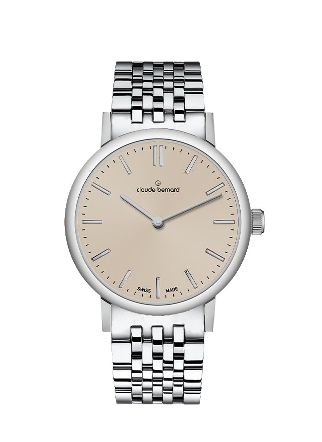 Claude Bernard Slim Line Damen Beige 32 mm