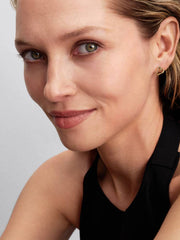 Organisch geformte Herz Creolen vergoldet – Kleine Creolen mit offenem Herz