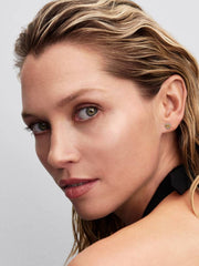 Herz Strahlenkranz Ohrstecker vergoldet – Cubic Zirkonia Ohrringe in Herzform