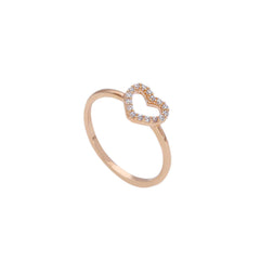 Bague coeur en or 18 carats - 750