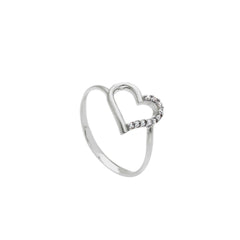 Bague coeur en or 18 carats - 750