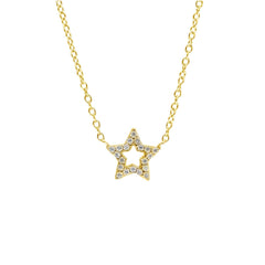 Collier étoile en or 18 carats - 750