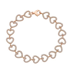 Bracelet coeur en or 18 carats - 750
