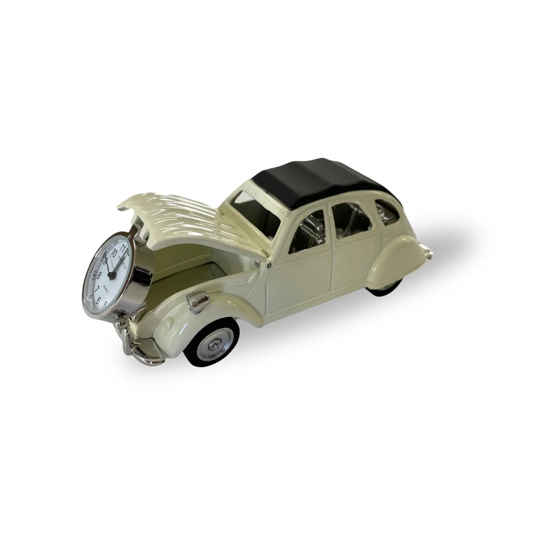 Miniaturuhr 2CV Auto: Quarz, 9×3 cm