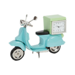 Miniaturuhr Vespa in Blau: Analog, Quarz, 7×9 cm