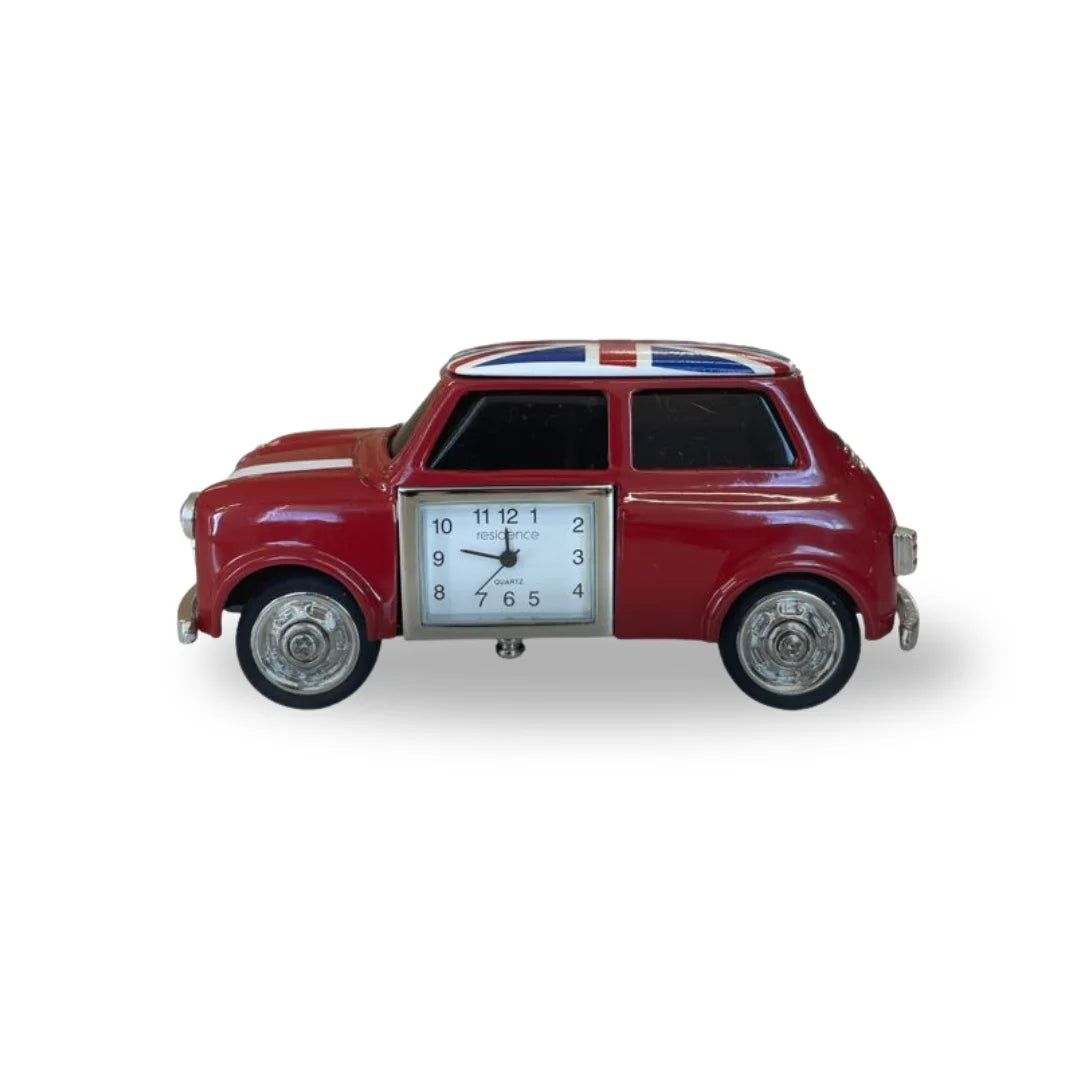 Miniaturuhr Mini Londonstyle in Rot: Quarz, 4.5×9.7 cm