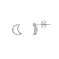Boucles d'oreilles lune en or 18 carats - 750