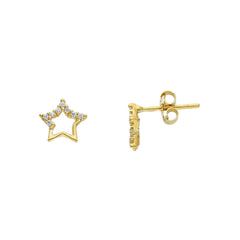 Boucles d'oreilles étoiles en or 18 carats - 750