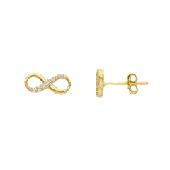 Boucles d'oreilles infinies en or 18 carats - 750