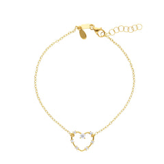 Bracelet coeur en or 18 carats - 750