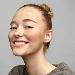 Pandora Quadratischer Strahlenkranz Ohrstecker - Sterling-Silber