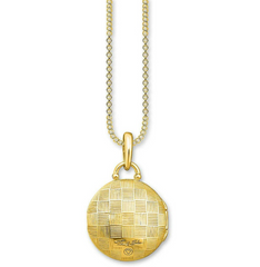 Collier en argent sterling Glam & Soul de Thomas Sabo avec médaillon rond en forme d'étoile nautique - KE0037-895-25-L45v