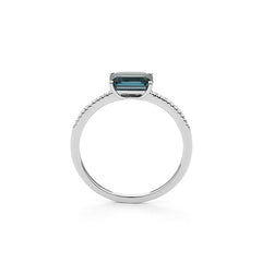 Facet Colors Ring in 18 Karat Weissgold mit gefassten Diamanten und einem Topas - R9107027NWA14 2