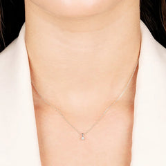 Facet Classic Express Eye Clean Weissgold Halskette