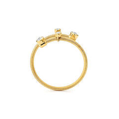 18 Karat Gelbgoldring mit gefassten Diamanten - R0180071GYN14 2