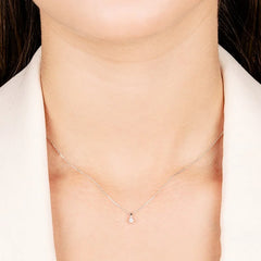 Facet Classic Express Eye Clean Weissgold Halskette