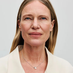 Pandora Collier-Halskette: Weisse Blühende Rose - Sterling-Silber