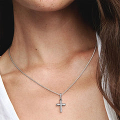 Pandora Kreuz Anhänger: Funkelndes, Sterling-Silber, Cubic Zirkonia