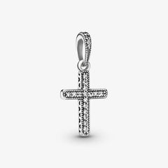 Pandora Kreuz Anhänger: Funkelndes, Sterling-Silber, Cubic Zirkonia