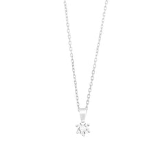 Facet Classic Express Eye Clean Weissgold Halskette