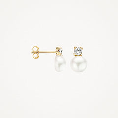 Boucles d'oreilles Blush 7147YPW - or jaune (585) avec perle d'eau douce