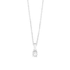 Facet Classic Express Eye Clean Weissgold Halskette