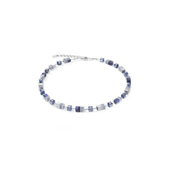Coeur De Lion GeoCube Iconic Damen Halskette Blau/Türkis - 4017/10-0700