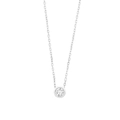 Facet Classic Express Eye Clean Weissgold Halskette