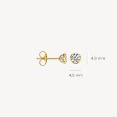 Boucles d'oreilles à tige Blush 7257YZI - or jaune avec zircone (585)