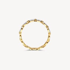 Bague Blush en or jaune et blanc 585/14 carats avec zircone - 1257BZI