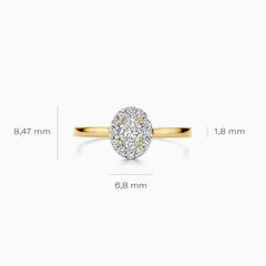 Blush Verlobungsringe in 585/14 Karat Gelbgold mit Labordiamanten - LG1016Y