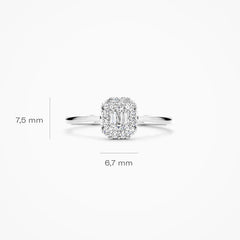 Blush Lab Diamonds Ring in 585/14 Karat Weissgold mit Labordiamant - LG1010W