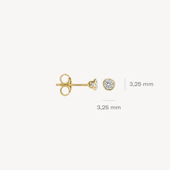 Boucles d'oreilles à tige Blush 7255YZI - or jaune avec zircone (585)