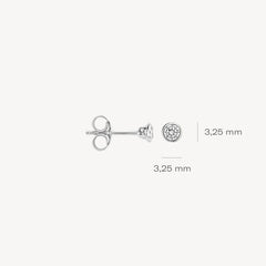 Boucles d'oreilles à tige Blush 7255WZI - or blanc avec zircone (585)