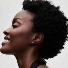 Pandora Ohrringe für Damen: Funkelnde Blaue Herbarium Cluster