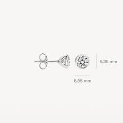 Boucles d'oreilles à tige Blush 7258WZI - or blanc avec zircone (585)