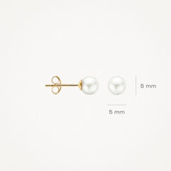 Boucles d'oreilles Blush 7149YPW - or jaune (585) avec perle d'eau douce