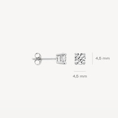 Boucles d'oreilles à tige Blush 7213WZI - or blanc (585)